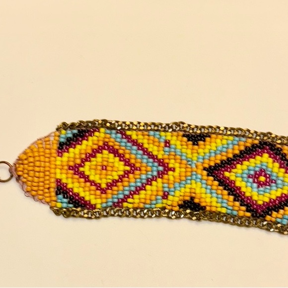 Beaded Multicolor Cuff Bracelet - Picture 3 of 5